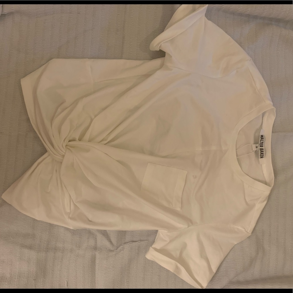 cute walter baker cinched white top